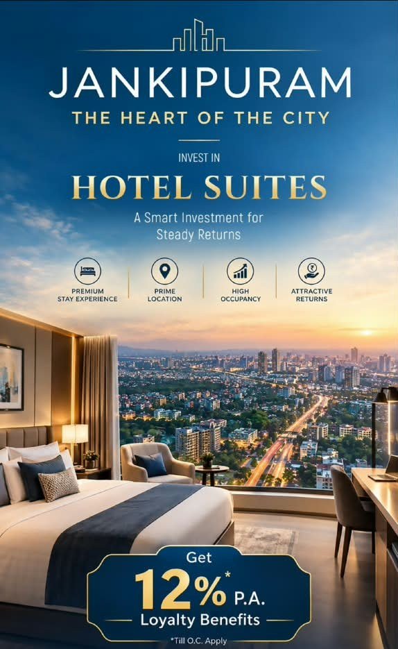 Hotel suite interior with city view – invest in hotel suites at Jankipuram, Lucknow