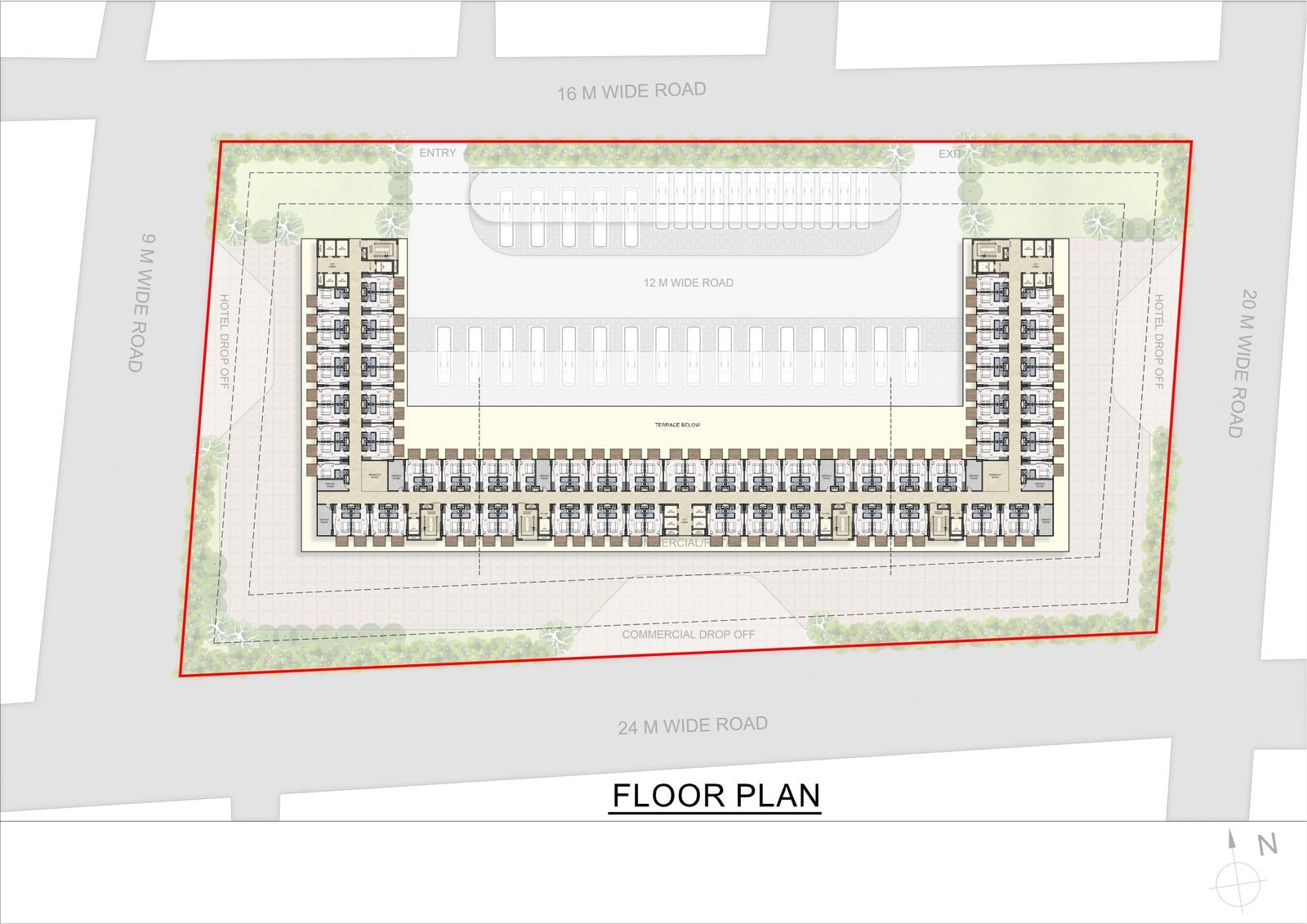 Centre Point Janakipuram typical hotel suites floor plan